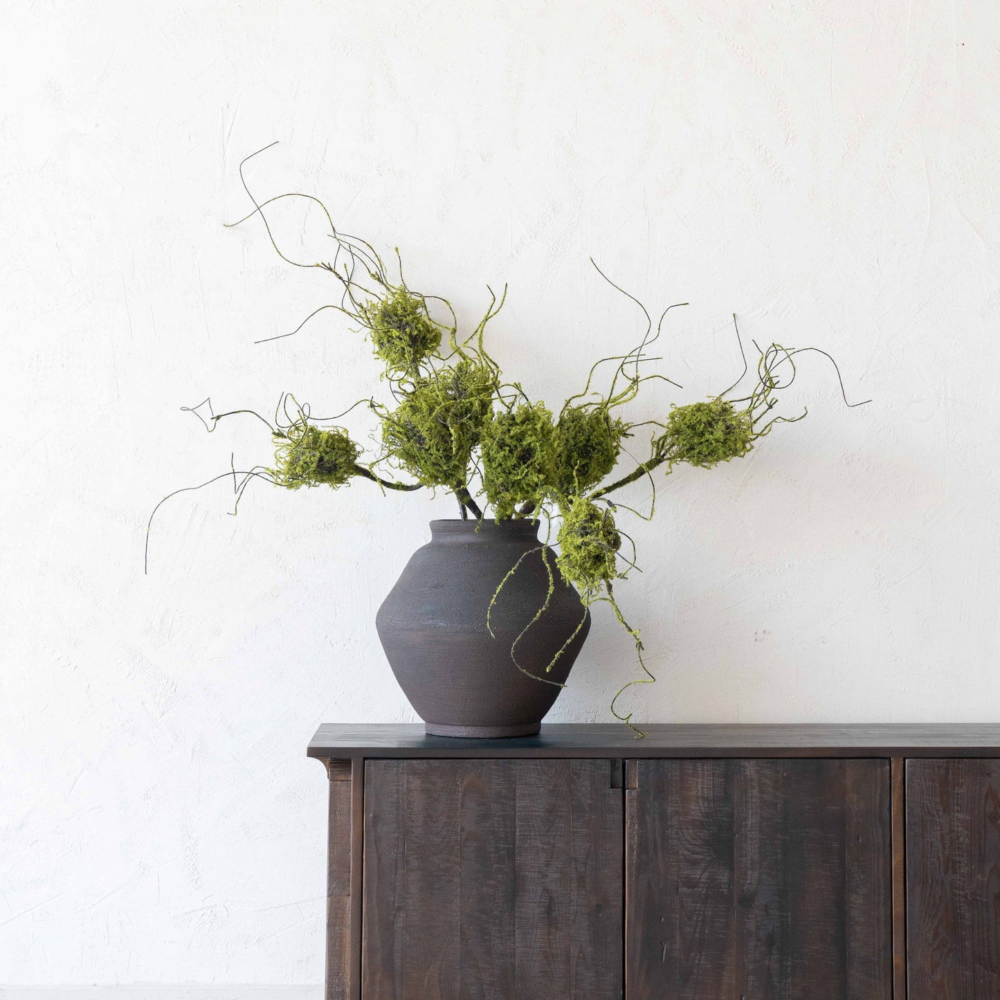 Iris Charm Moss Green Artificial Flower | Plant - Large