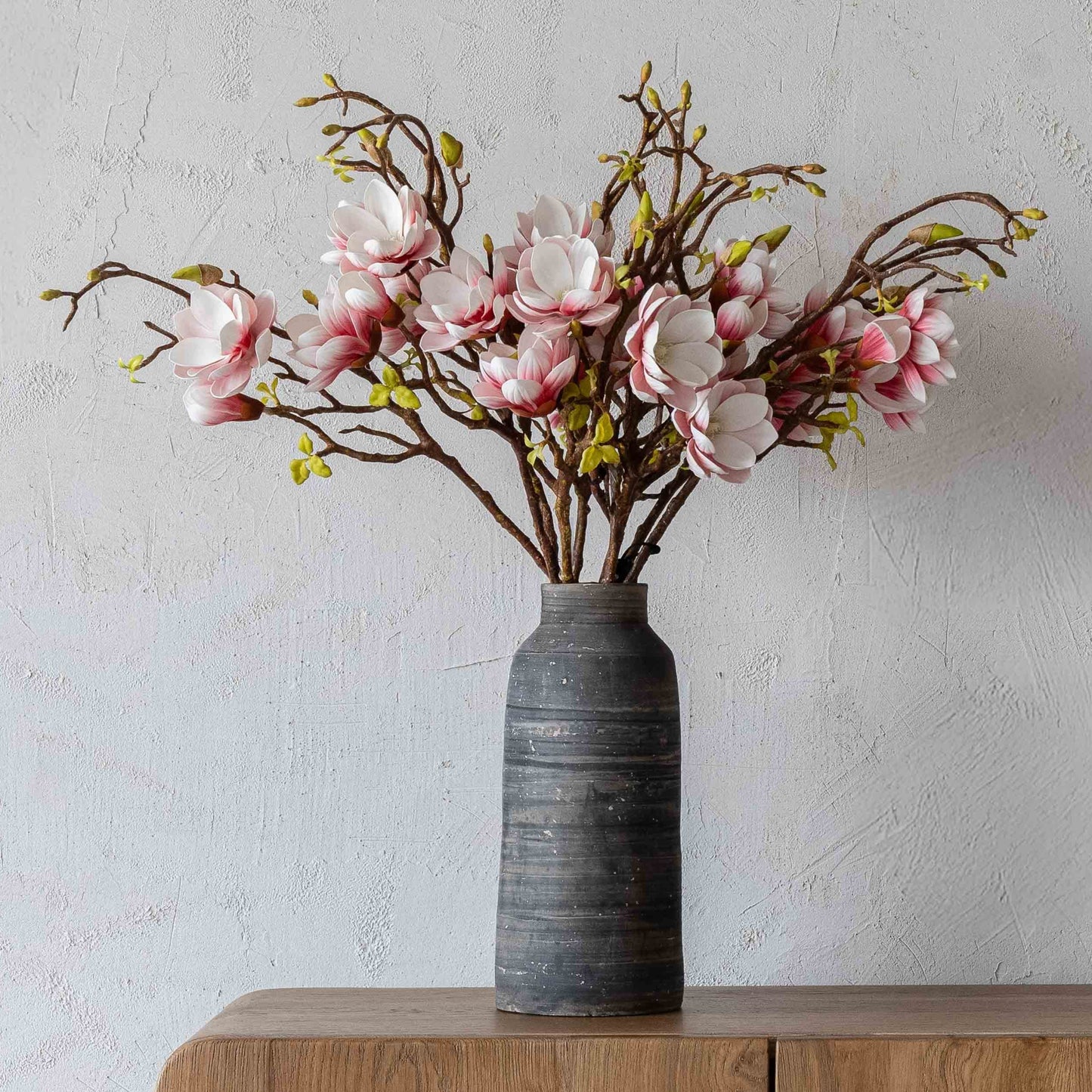 Synthetic Spout Peach (White Pink) - Magnolia Artificial Flower