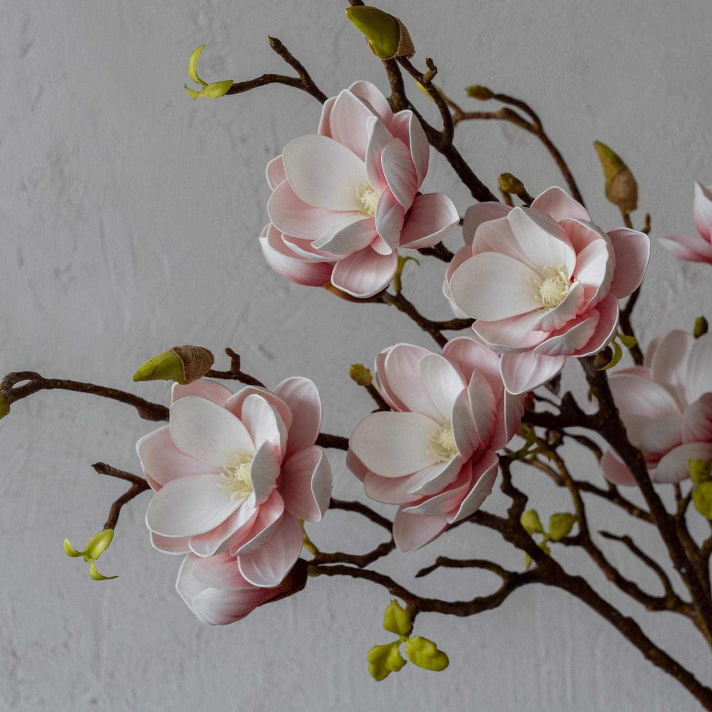 Synthetic Spout Peach (White Pink) - Magnolia Artificial Flower
